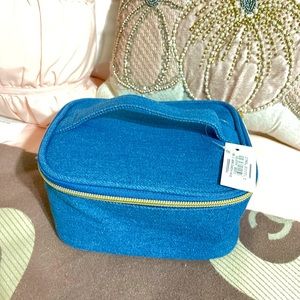 Denim cosmetic bag